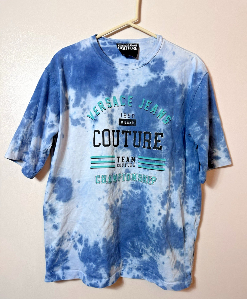 Versace Jeans Couture Shirt Mens Small Blue Sky Milano Team Championship Graphic